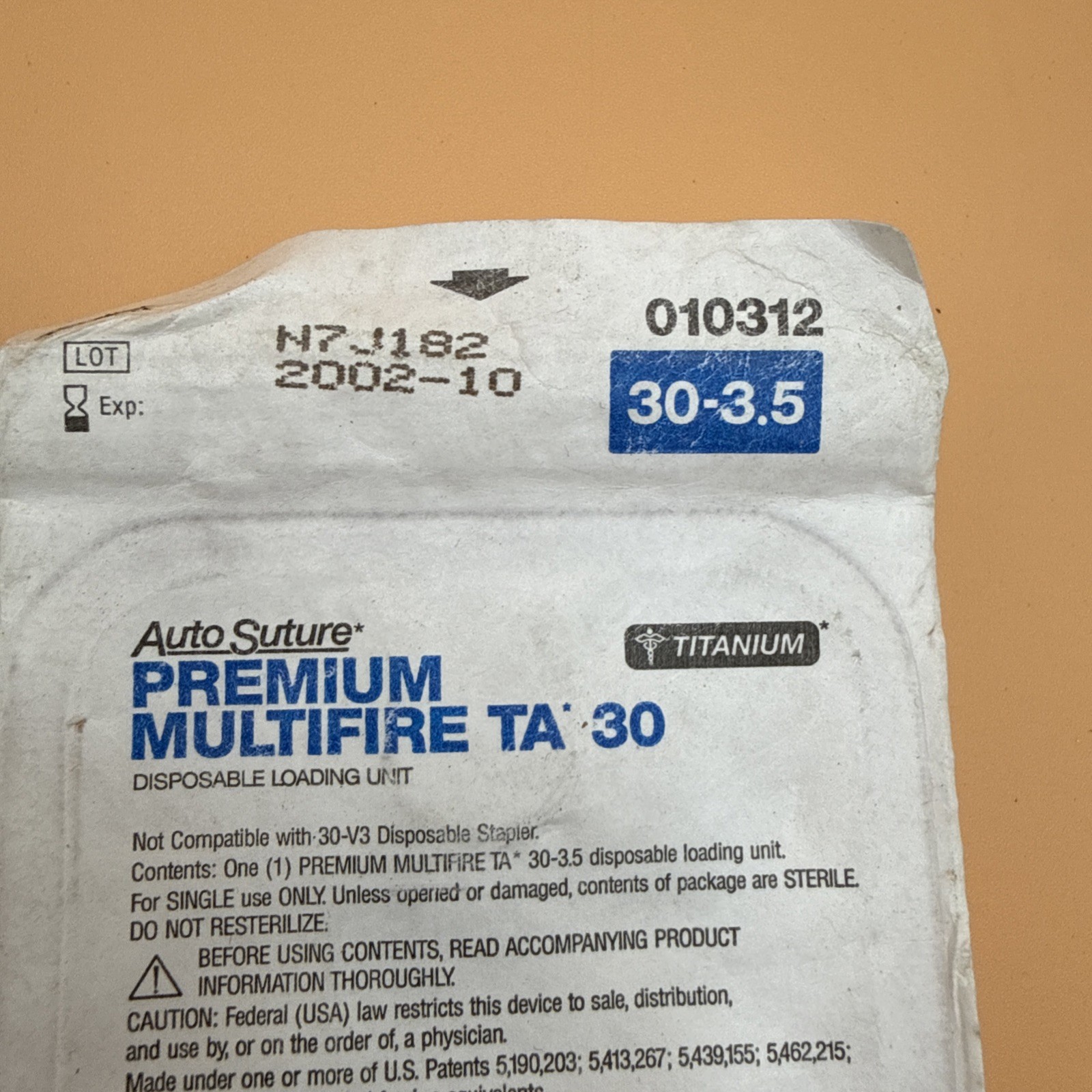 COVIDIEN Auto Suture Premium Multifire TA 30-3.5