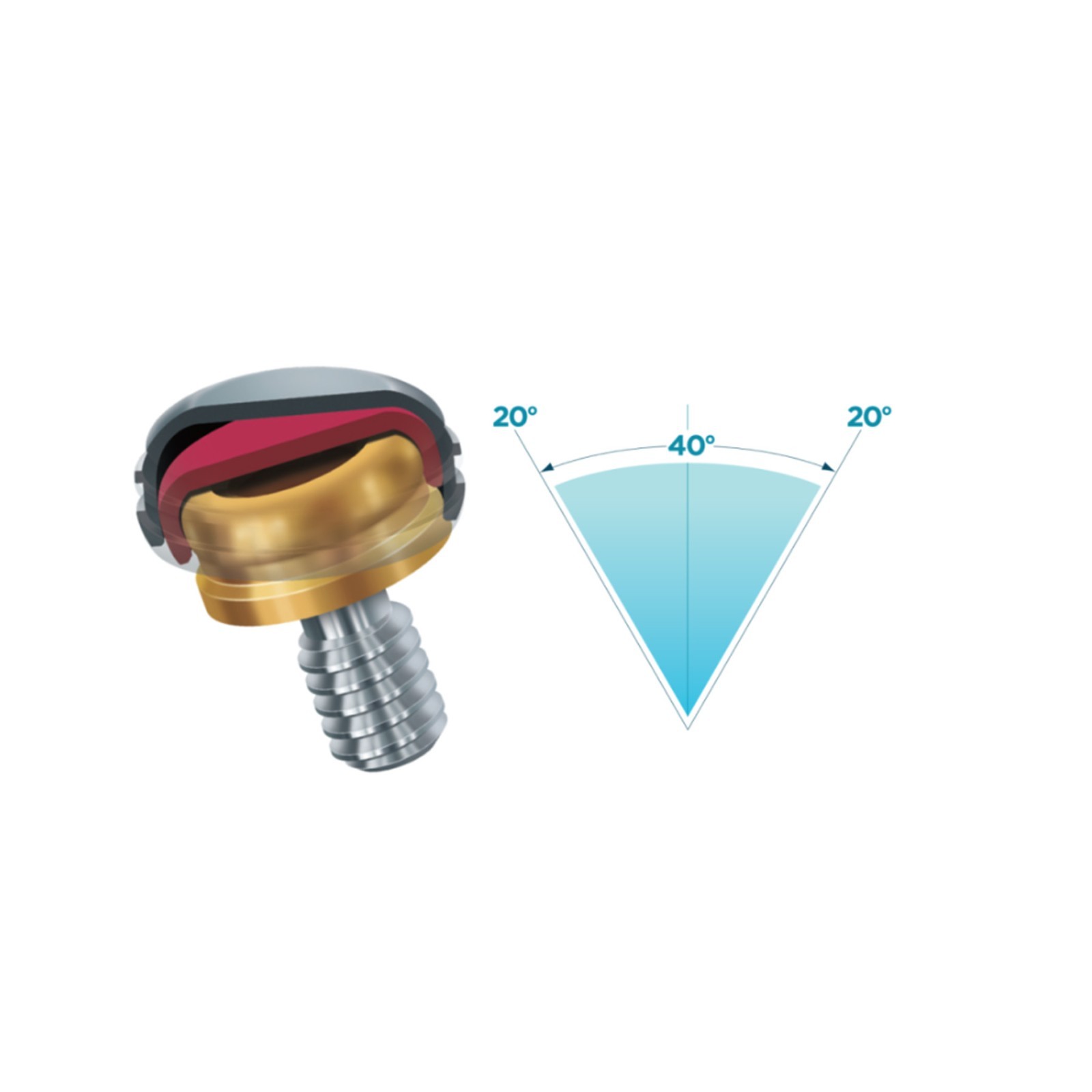 US Dental Standard Male Cap Inserts 10-Pack Fits Zest LOCATOR attachment system