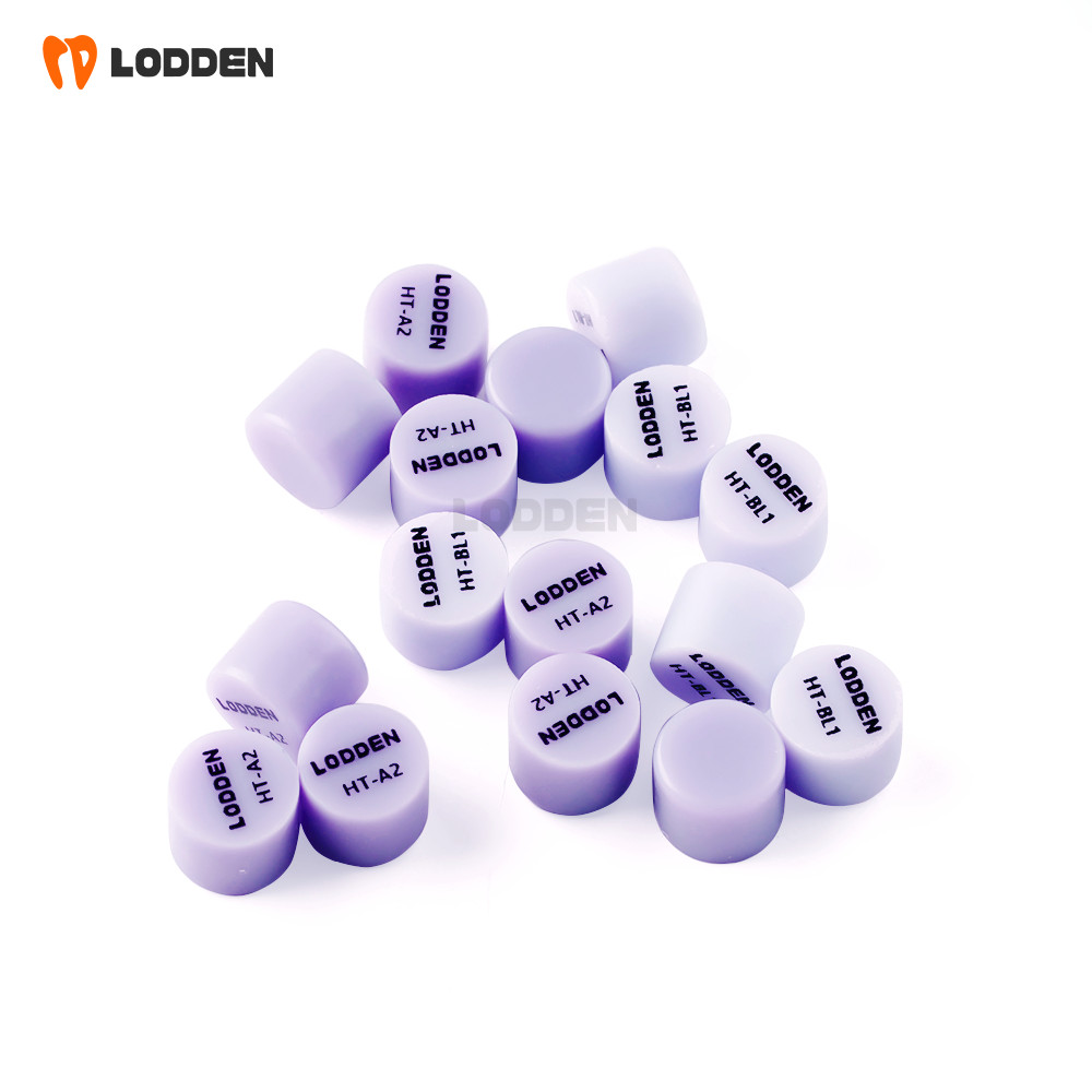10pcs Dental Glass Ceramic Lithium Disilicate (LS2) IPS Emax Press Ingots