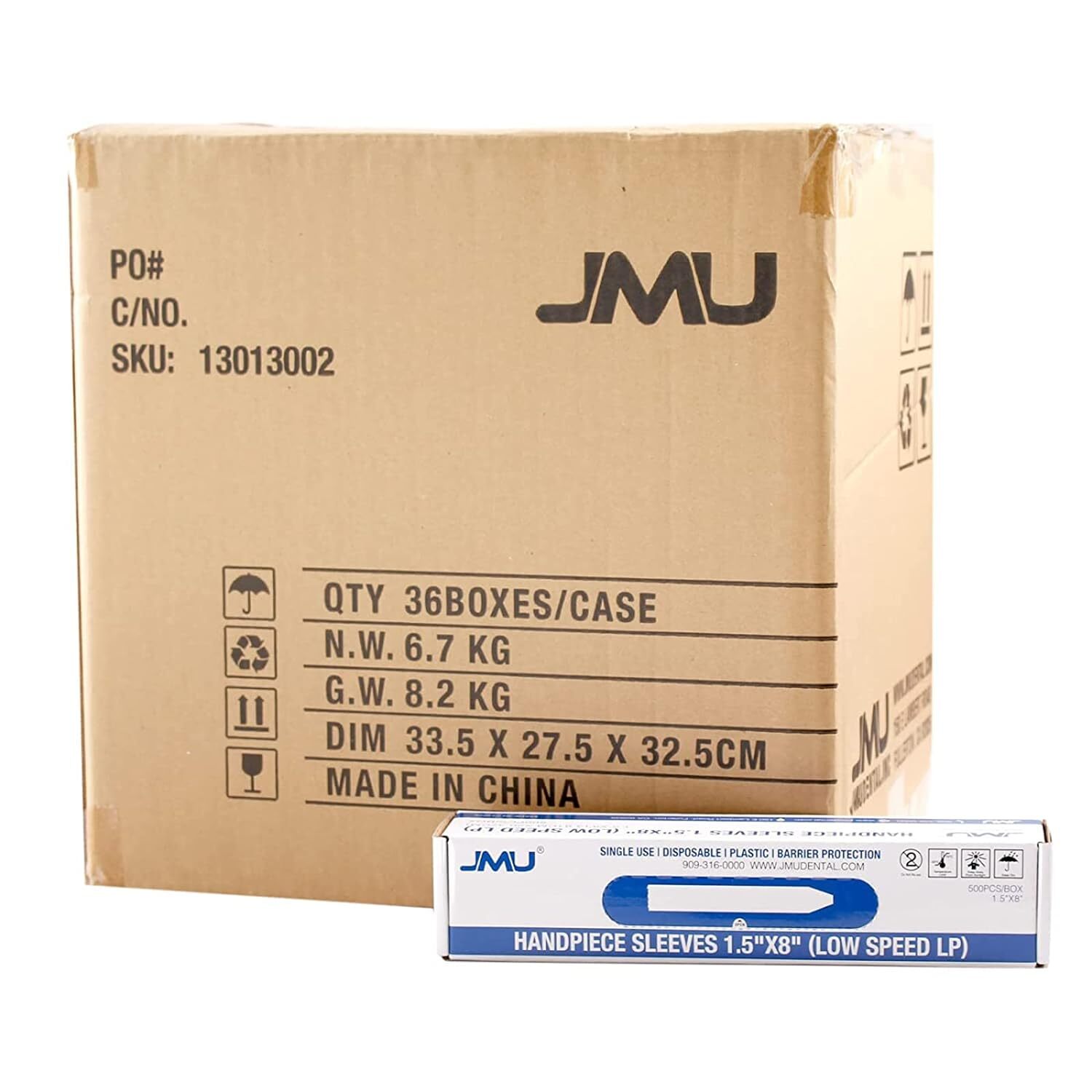 JMU 500pcs Dental Low/High Speed Handpiece Clear Cover Sleeves 1″x8″ Barrier
