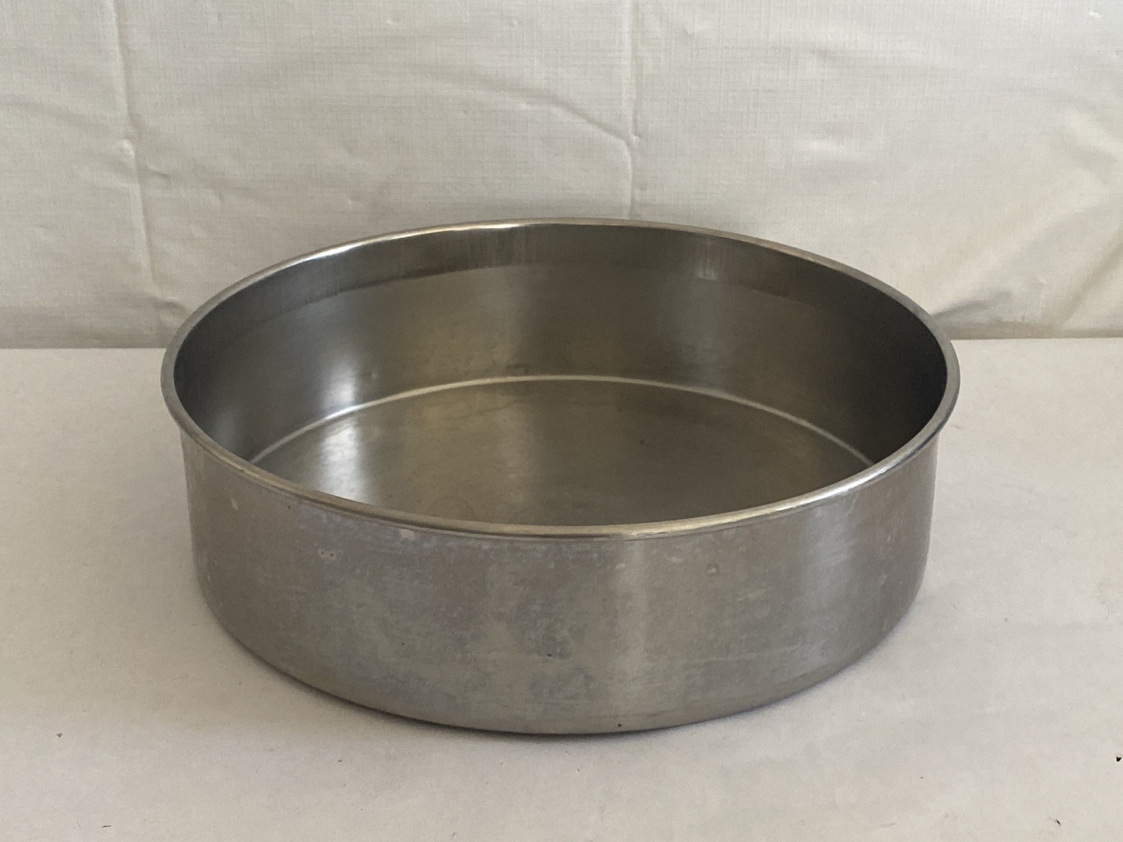 SS 12” ID Test Sieve Collecting Receiving Pan Full Height 3.25” LAB USE ONLY