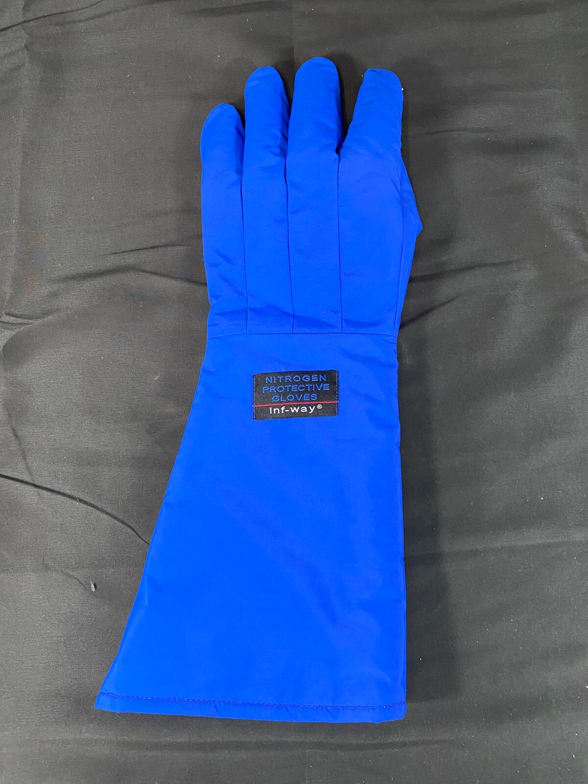 INF-WAY Elbow Cryo-Glove Single Left Hand Only Dry Ice Handling 19” Length Blue