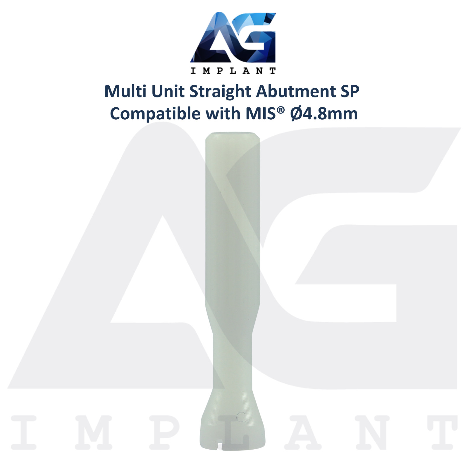 5 Multi Unit Straight Prosthetic MIS® Seven Standard Platform Compatible 4.8mm
