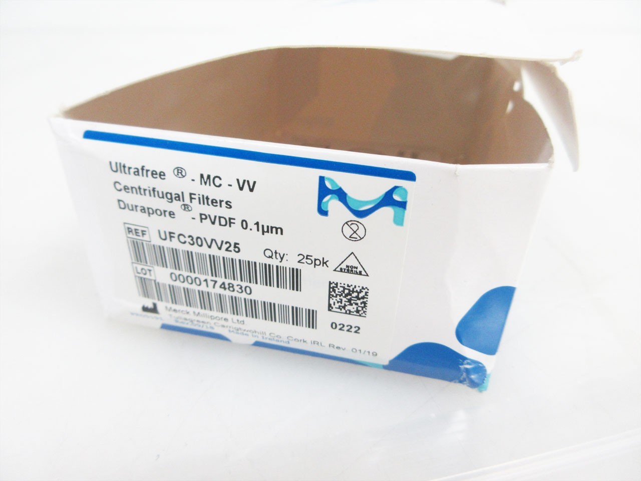 TWO BOX (OF 25) MILLIPORE UFC30VV25 ULTRAFREE MC VV CENTRIFUGAL FILTER 0.1 uM
