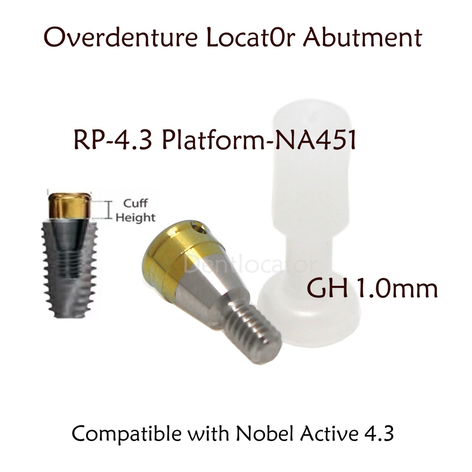 US For Nobel Active Locator Attachment Abutment NP/RP Conical Connection 1-5mm