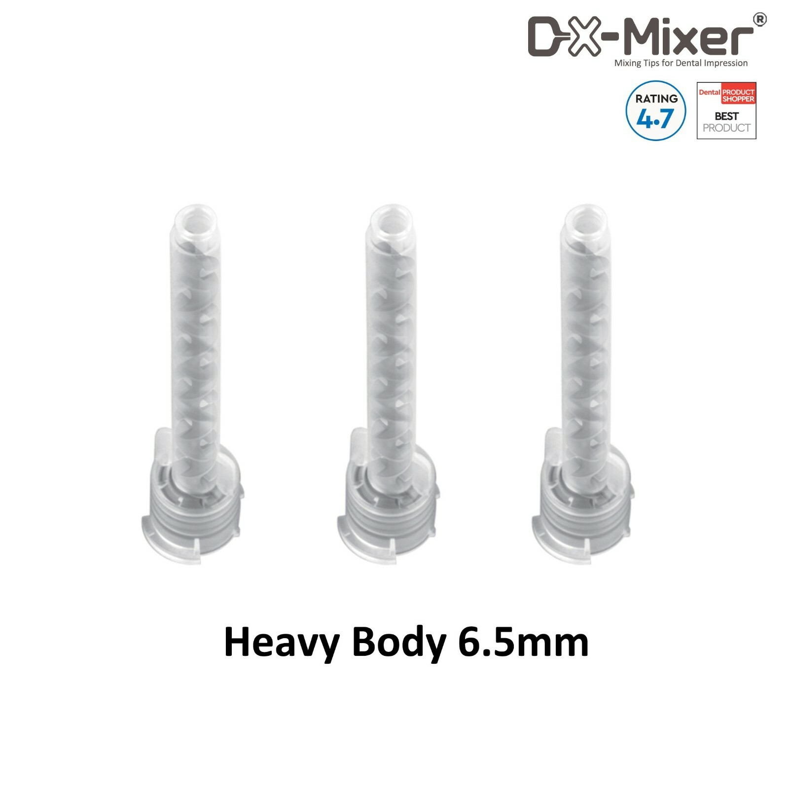 48 pcs Impression Dental HP Mixing Tips 6.5mm VPS/PVS Heavy- DX-Mixer®