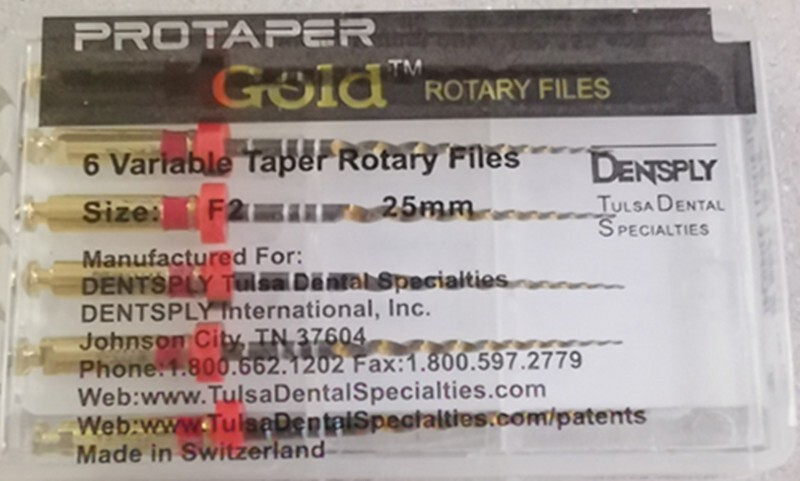 Protaper Gold Rotary Files 25mm F2 Dentsply Tulsa Assorted Endodontics Endo