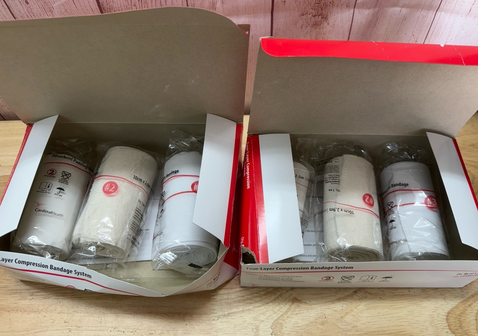2 Boxes Cardinal Health Four-Layer Compression Bandage System CAHMLCB4 NO STG 4