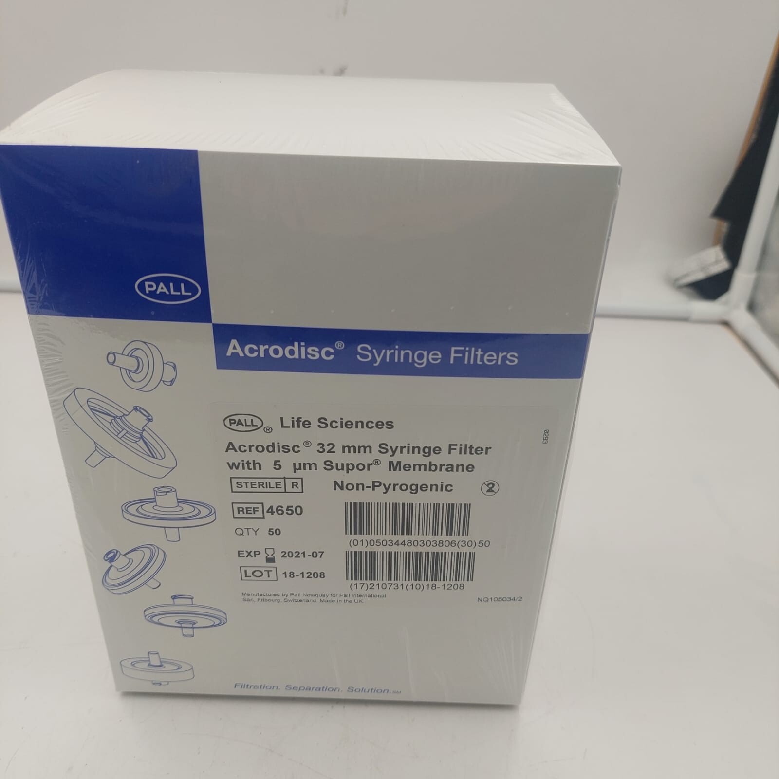 Original box of 20 units of 50 Pcs PALL LIFE SCIENCES 4650 32MM FILTER 1000 Pcs