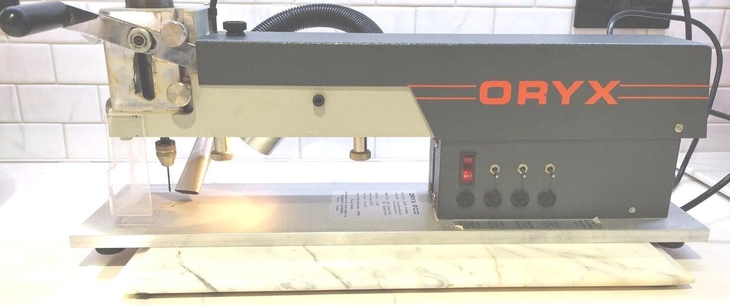 ORYX PCD Dental Lab Drill 18,000 RPM 9″ Throat Built-In Light & Vacuum 115V