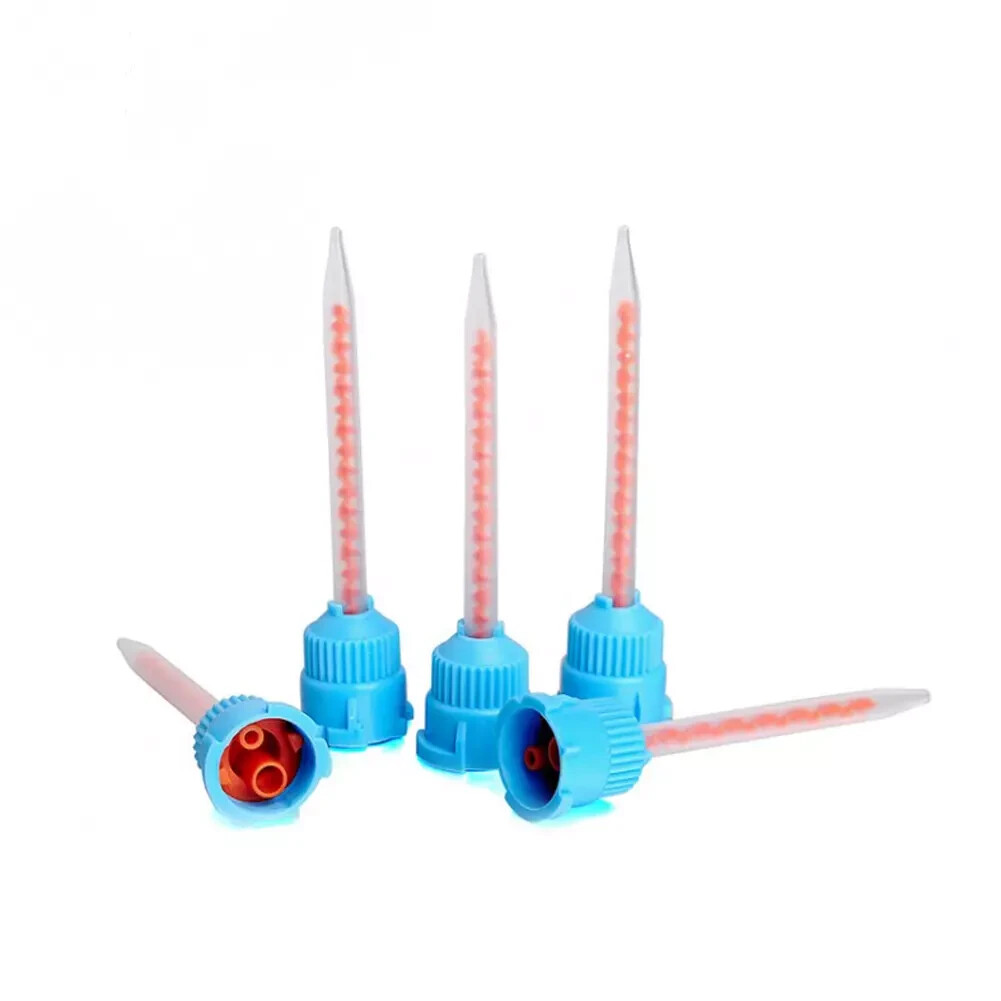 100 pcs Dental Impression Mixing Tips For 10:1 Crown &Bridge Material Syringe