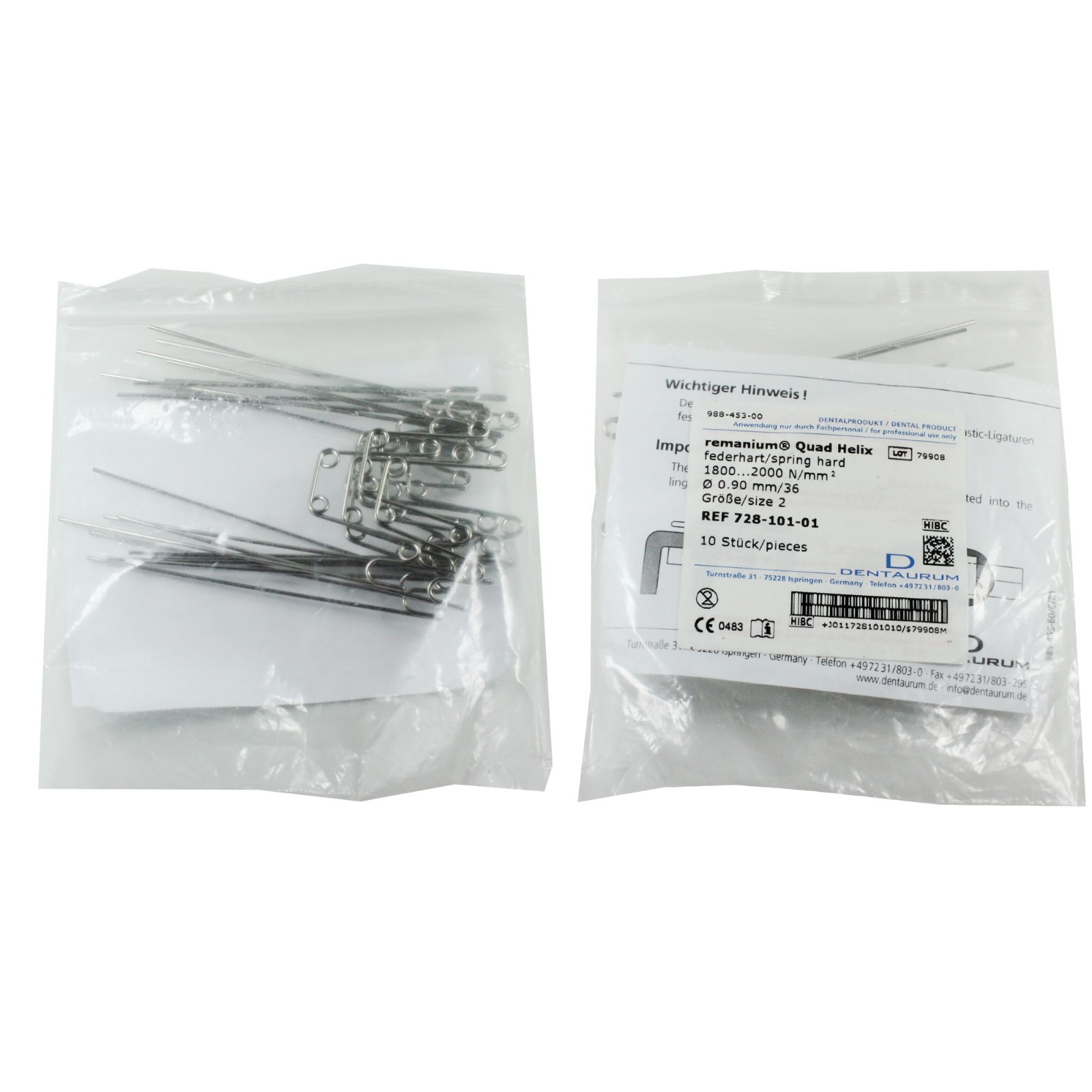 Dental Orthodontic Dentaurum Quad Helix Jaw Expander Cross Bite Treatment 10pcs