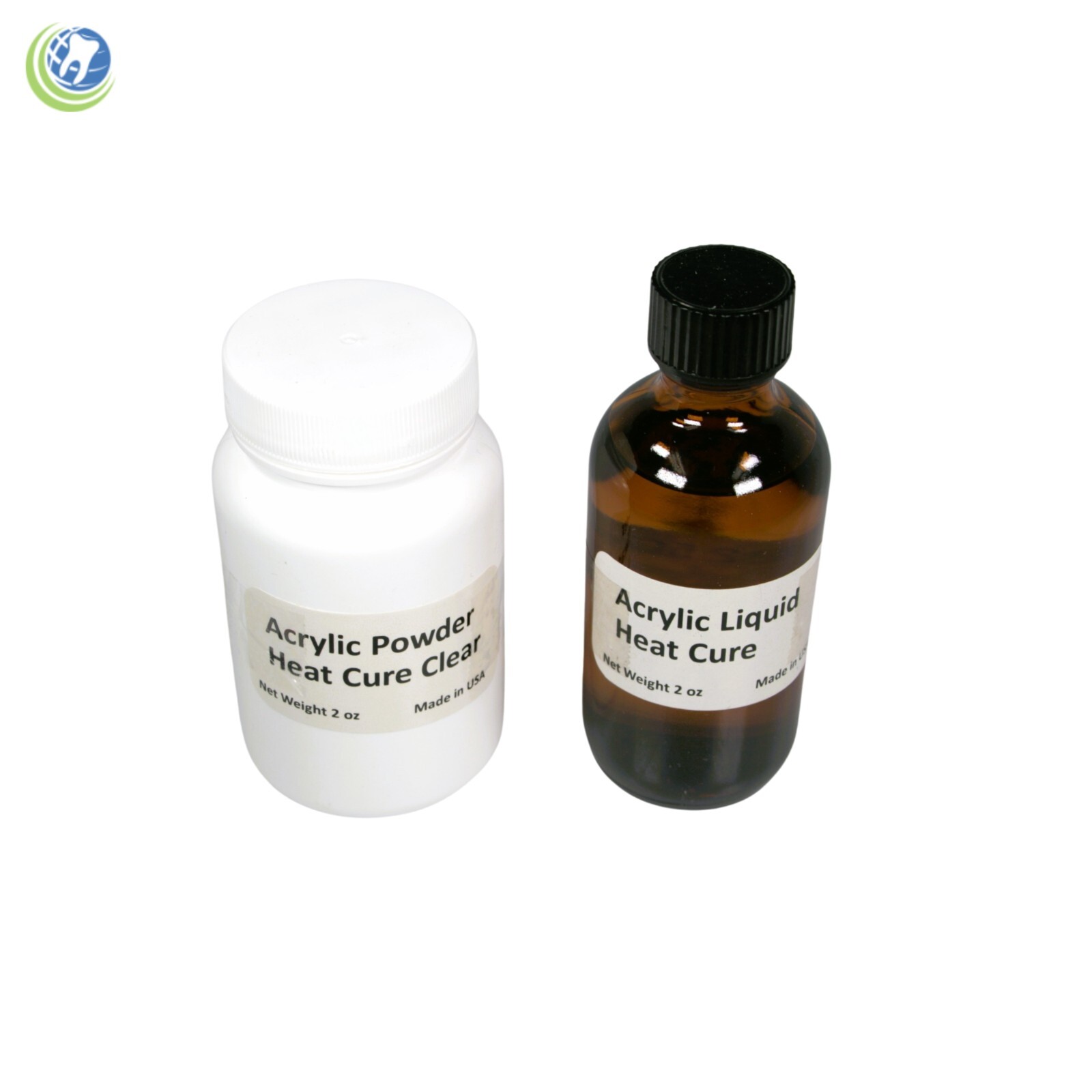 Dental Lab Dentist Heat Cure Curing Acrylic MINI KIT Dark Clear Color 2oz:2oz