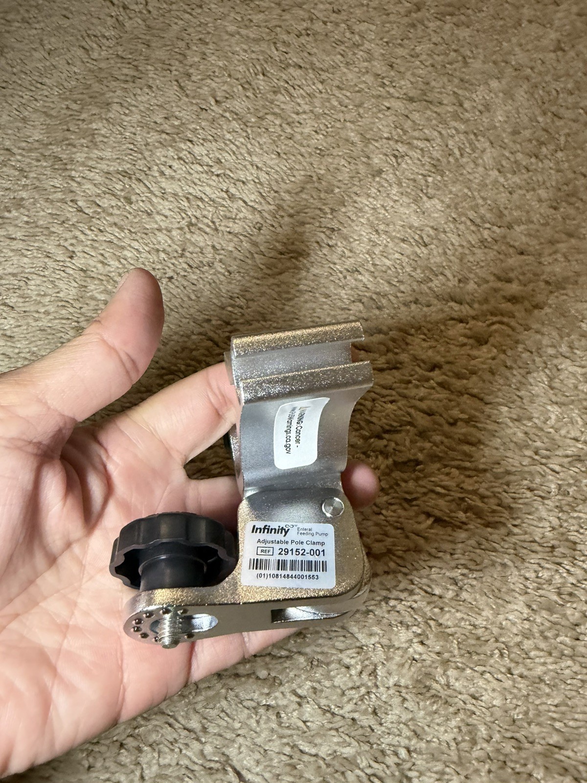 Moog Infinity Enteral Feeding Pump Adjustable Pole Clamp
