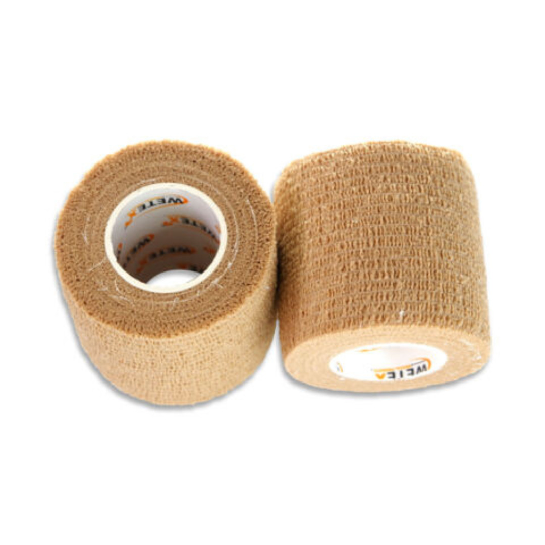 Self Adherent Cohesive Wrap Bandages Tape, Tan Color, 3 Sizes, FDA CE , EXP 6/27