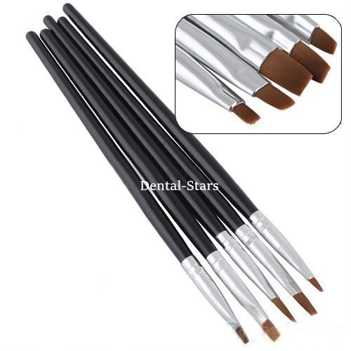 5 Pcs Dental Porcelain Brush Pen For Adhesive Composite Shaping Pens DIY Drawing