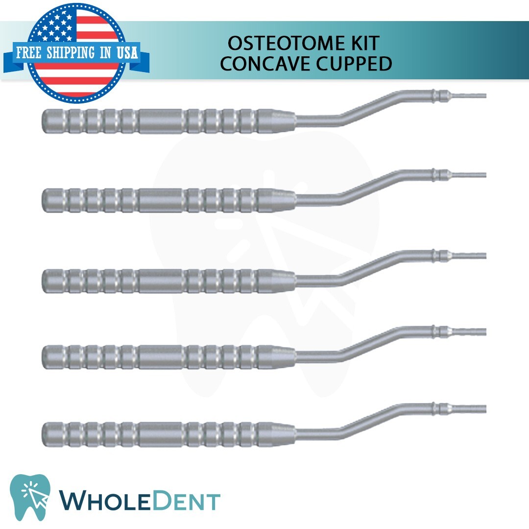 Surgident SD Osteotome Kit Concave Cupped Dental Dentistry Tool Instrument