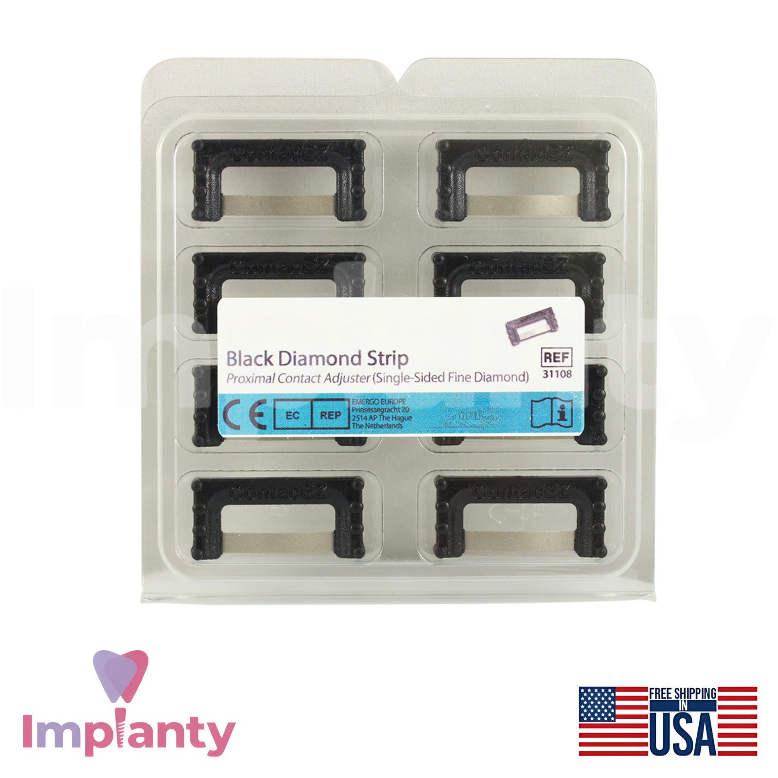 Ideal ProximaI Contact Adjuster Restoration Black Dental Strips Set 8pcs