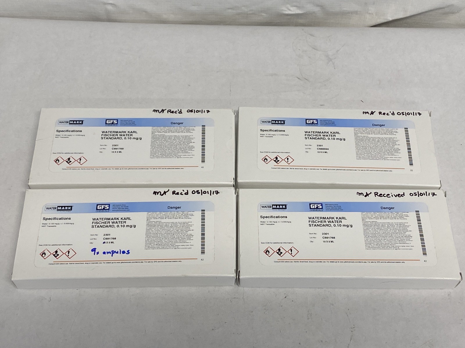 (39) WATERMARK Hydranal Water Standard 0.1 for Karl Fischer Titration 2301