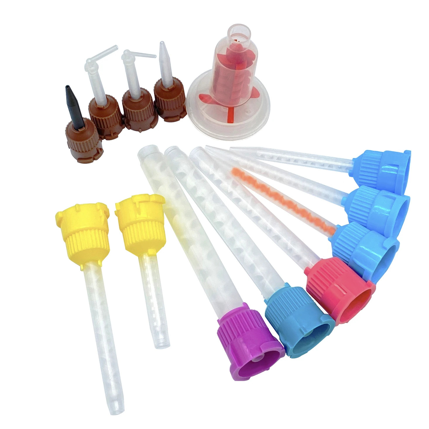 50pcs/pack Dental T Mixing Tips 1:1 Ratio Disposable Impression Mixing Tube