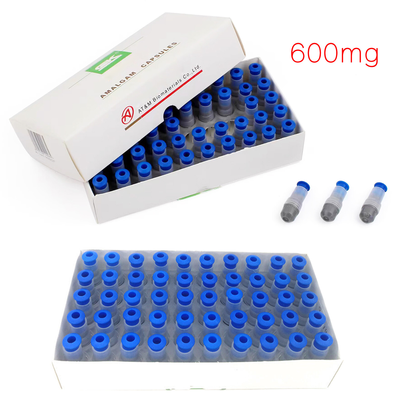 Dental Alloy Amalgam, 1 / 2 / 3 Spill Regular Set, 500 or 50 Capsules, Zinc Free