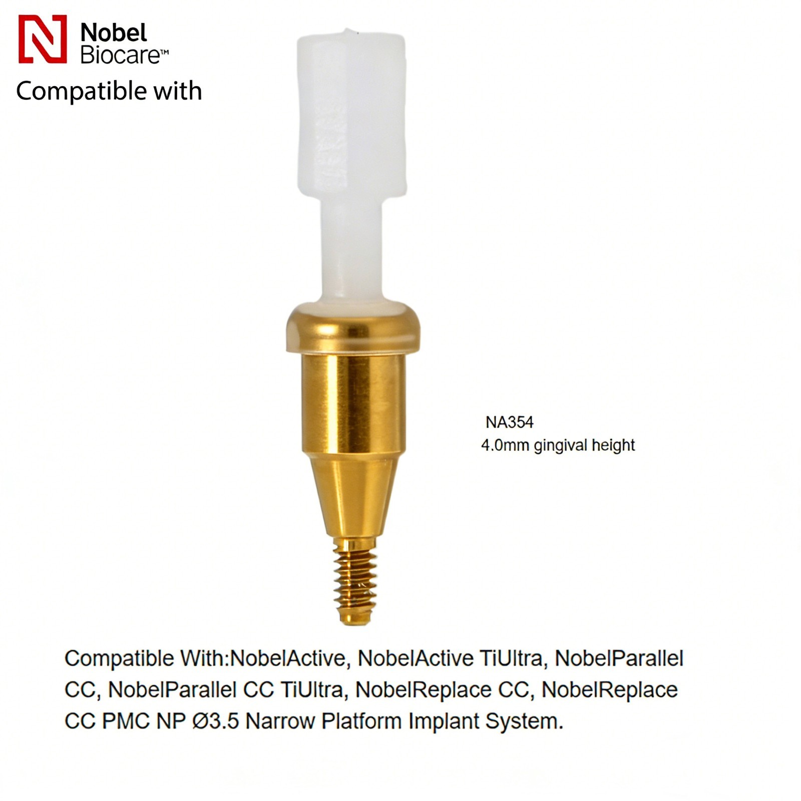 US Locator Abutments & Male Caps For Nobel Biocare Active Conical NP 3.0mm