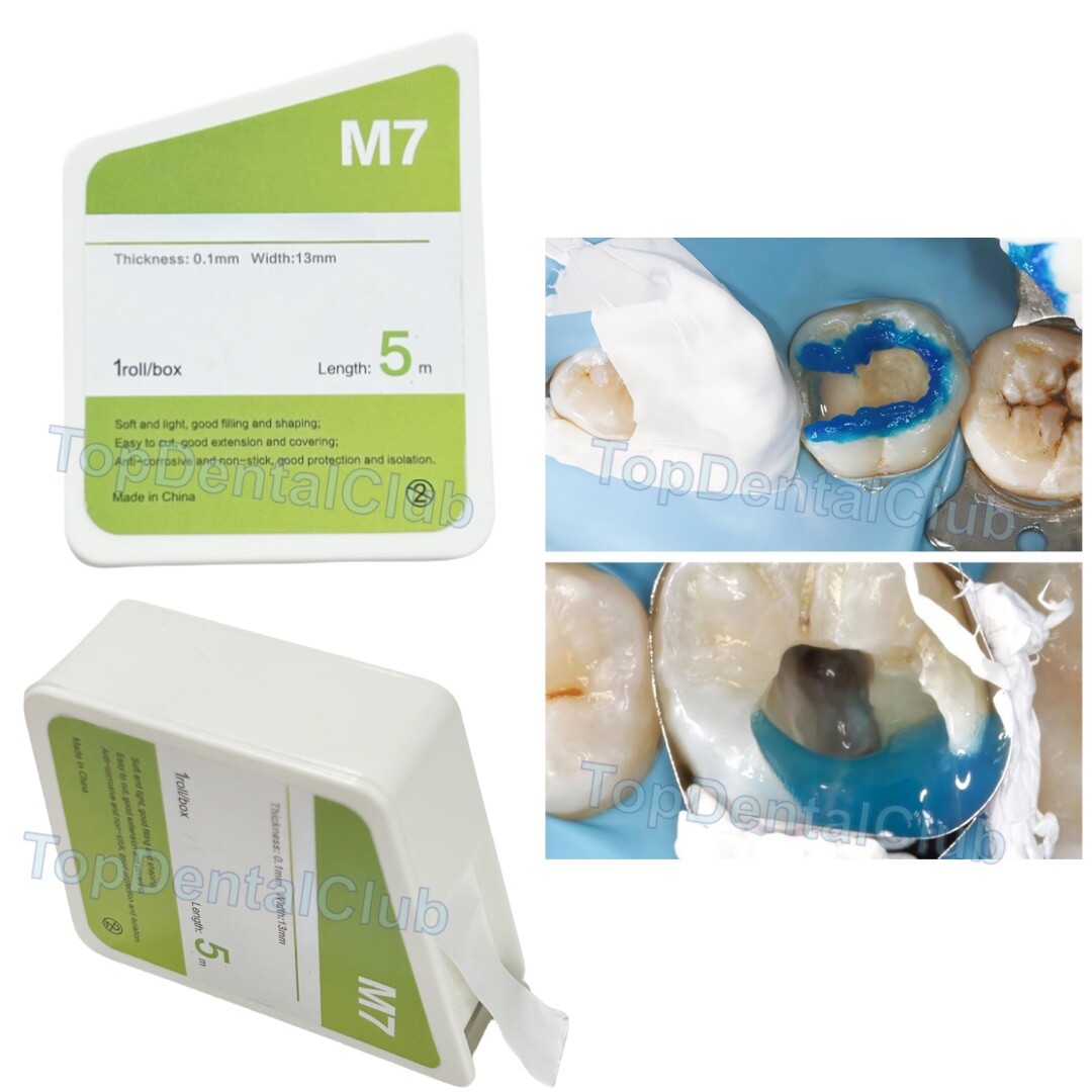 5M Dental Teflon Matrix Bands PTFT Universal Matrices System White With Blade