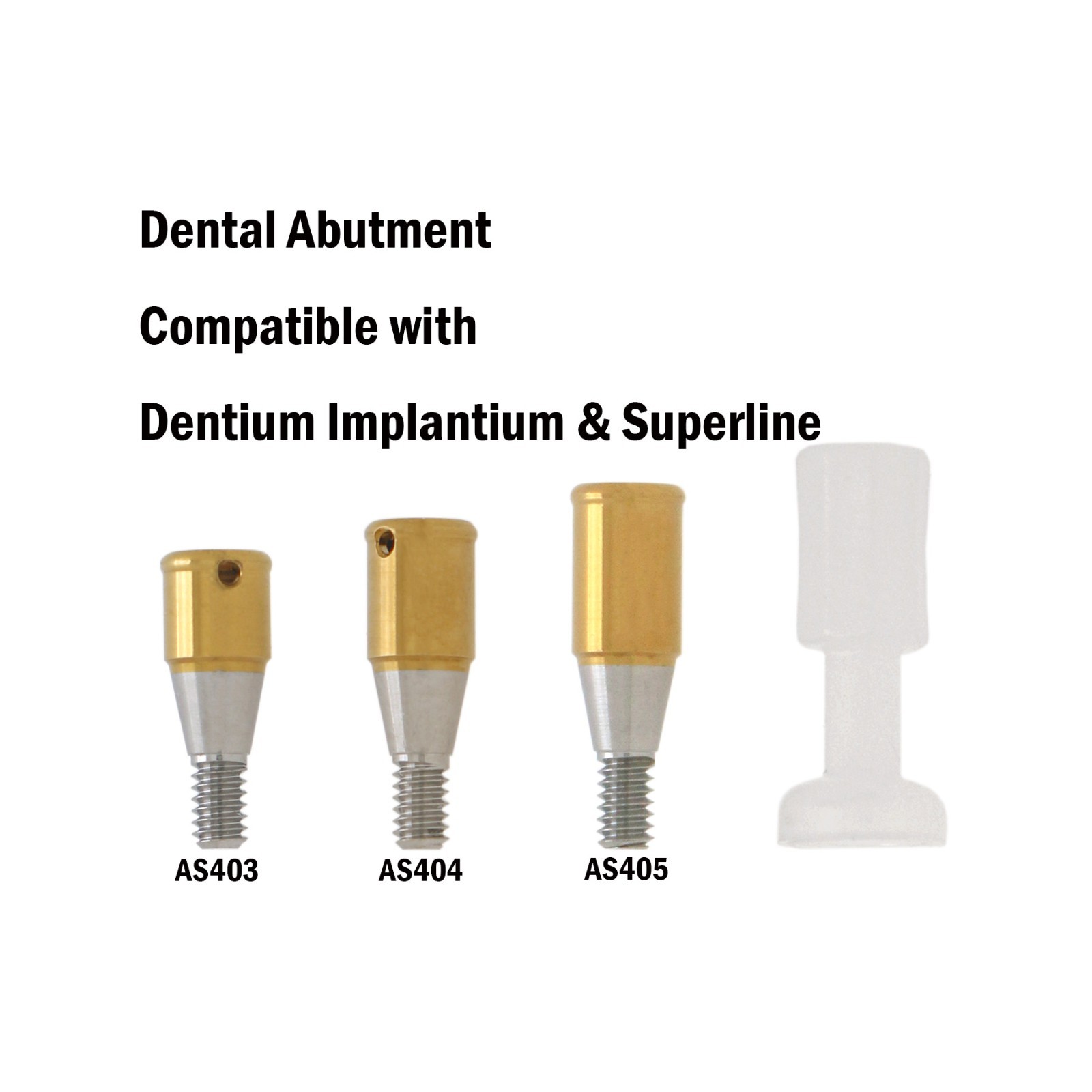 For Dentis/SG/Mega Gen Overdenture Locator Abutments 3/4/5mm Insertion Male Cap