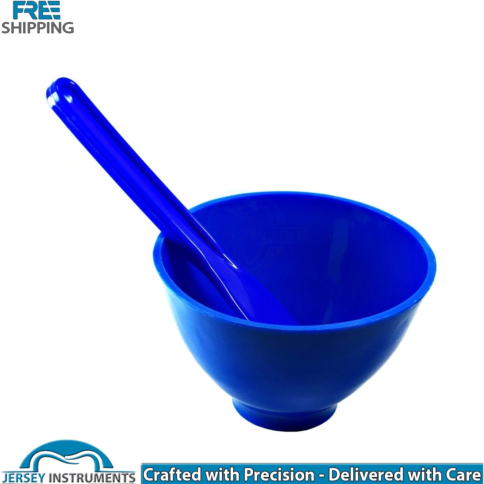 Dental Lab Silicon Mixing Bowl Flexible W Plastic Spoon Alginate Mixing Spatulas