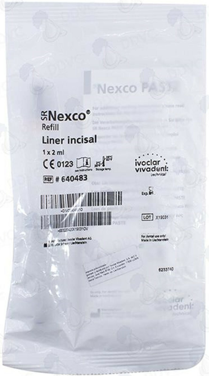 *1-Piece* Ivoclar Vivadent SR Nexco 2 mL Liner Incisal Refill 640483
