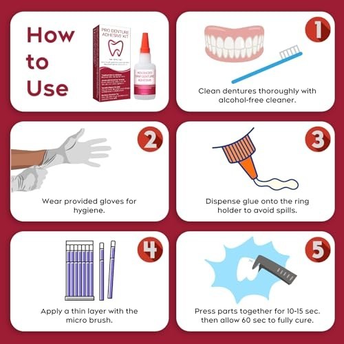 Instant Bonding Dental Glue for Dentures & Lab Tools – Fast-Setting, Long-Lastin