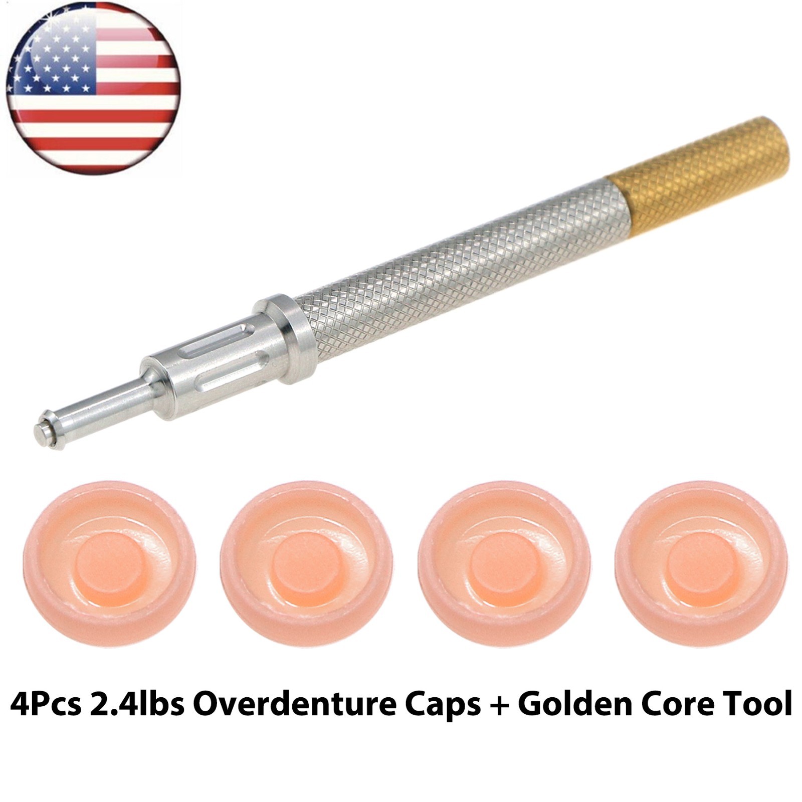 US Implant 2.4 lbs Overdenture Retention Caps For Locator Core Tool Universal