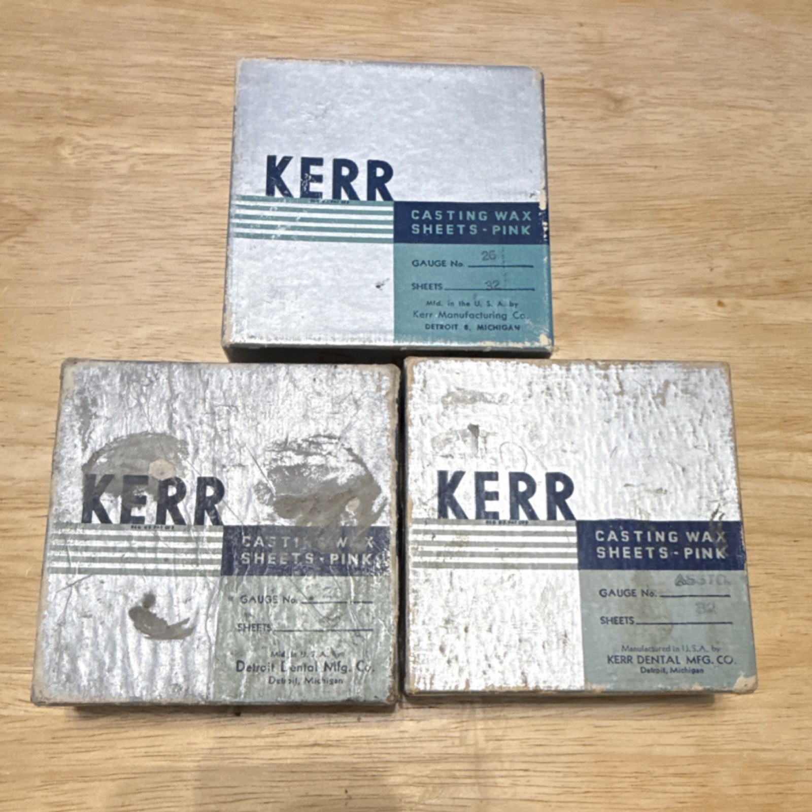 Kerr Casting Wax Sheets – Pink Dentistry Supplies MPN 26 Dental Lab 3 Boxes