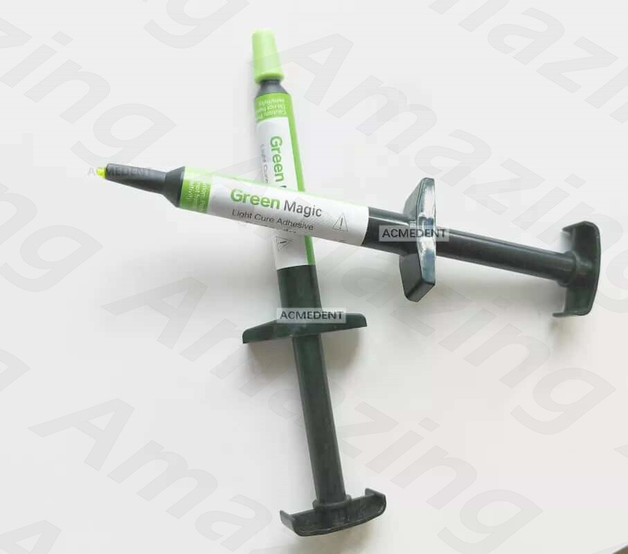 4g/syringe Dental Light Cure Adhesive Green Magic Bonding Brackets Color Change