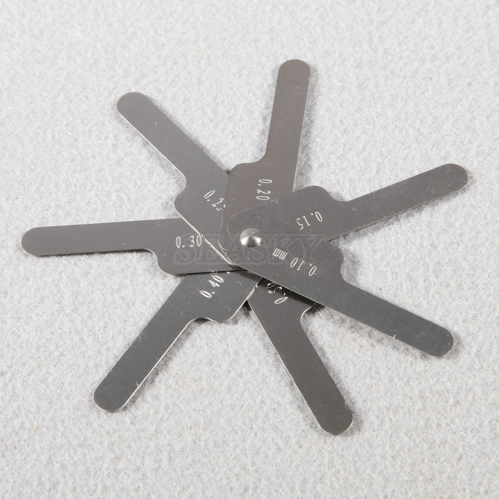 7 pcs Dental Ortho Interproximal Ruler Reduction IPR Gauge Reciprocating 0.1-0.5