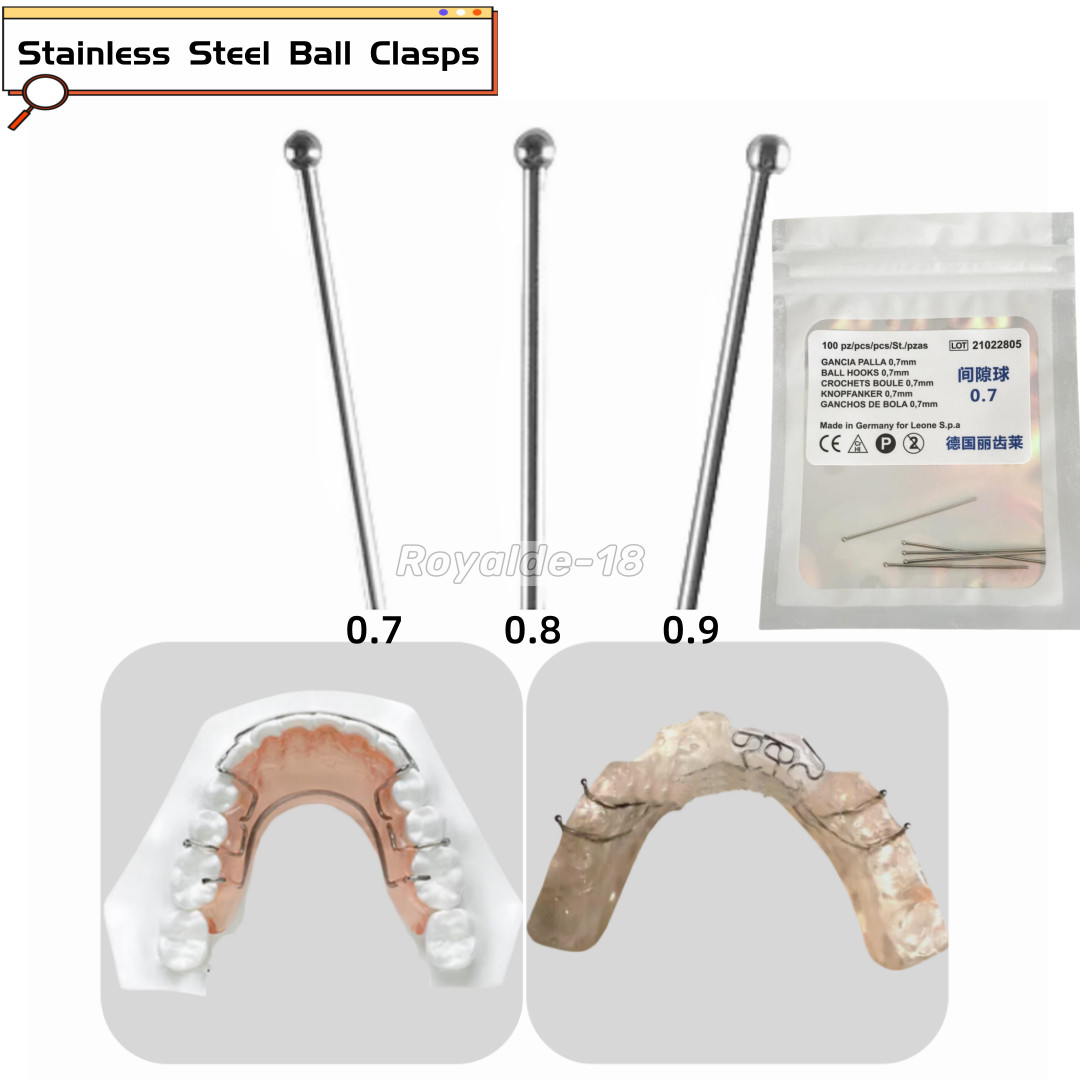Dental Ortho Ball Retainer Clasps Tooth Hold Position Appliance Dentaurum