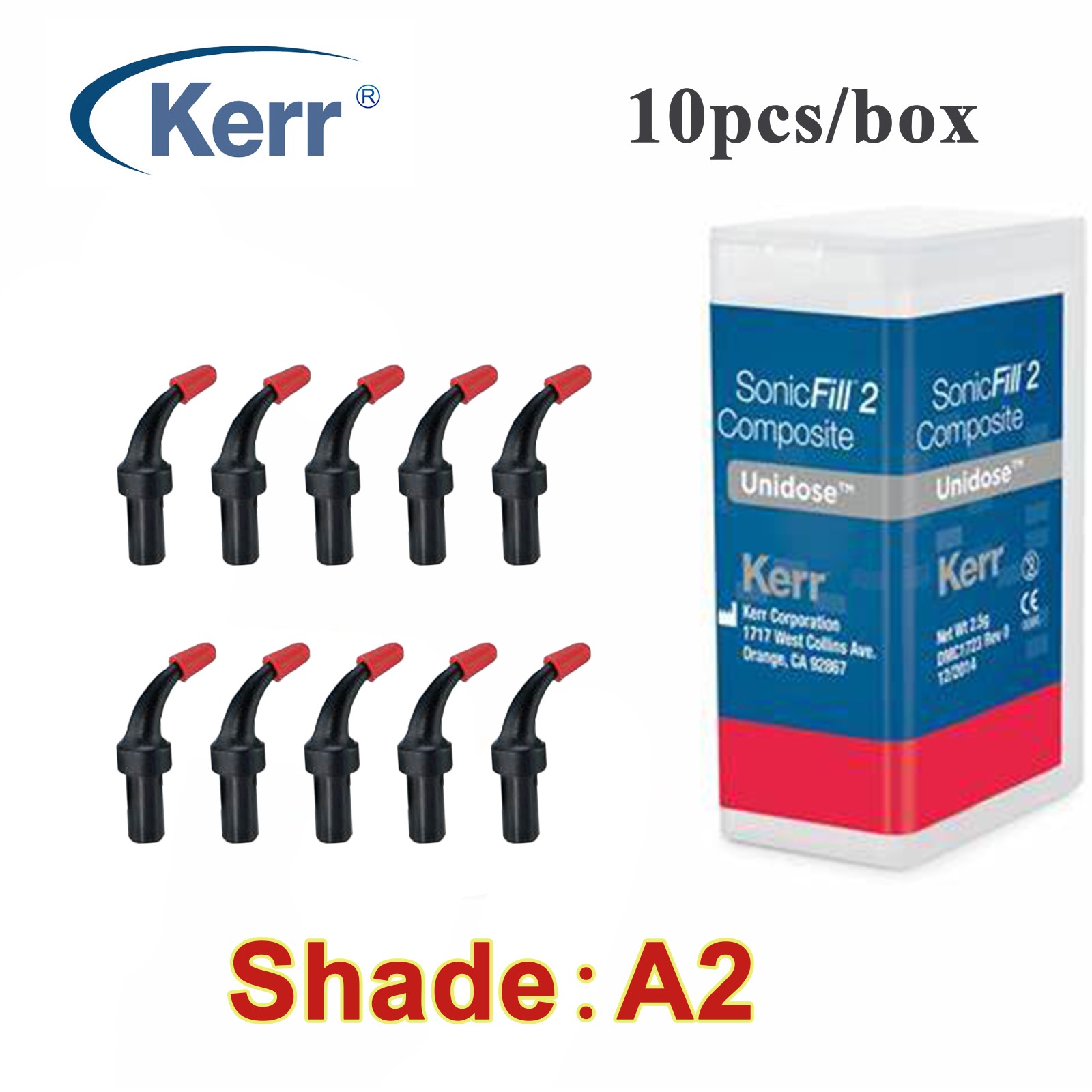Kr SonicFill 2 Dental bulk fill Composite Material Unidose Refill A2 / A3