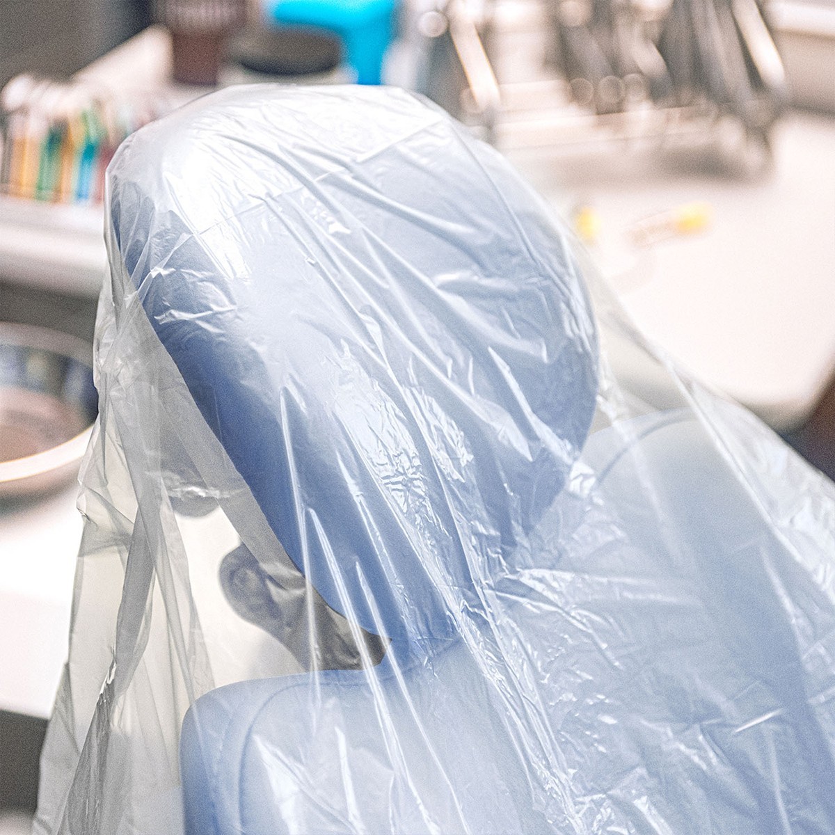 Dental Disposable Full Chair Covers Sleeves Clear Plastic 29″x80″ 125 Pcs
