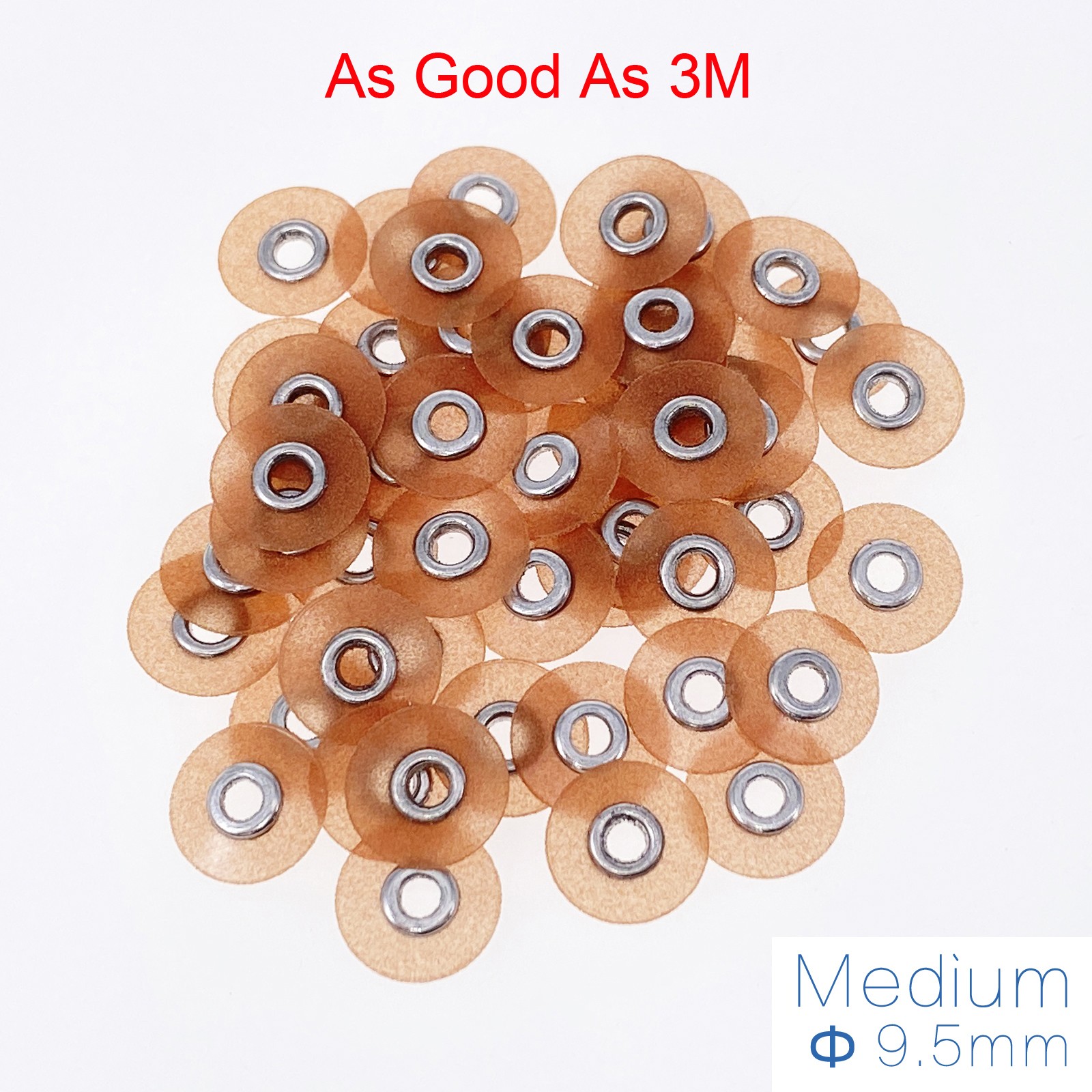 Sof-Lex soflex Discs Pack of 50 Orange Series 2381M Medium 3/8″ 9.5 mm Dental