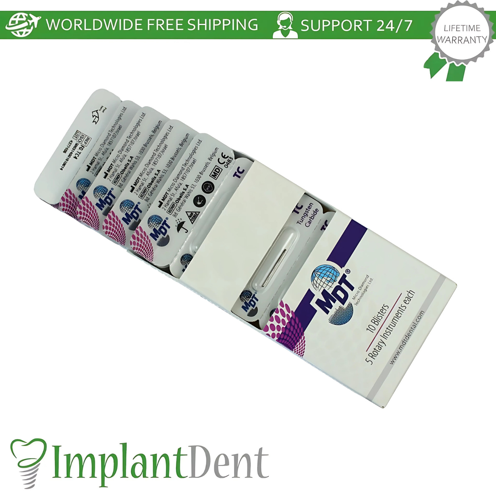 MDT Dental Round FG Carbide Burs Caries Removal Cavity Preparation Endo