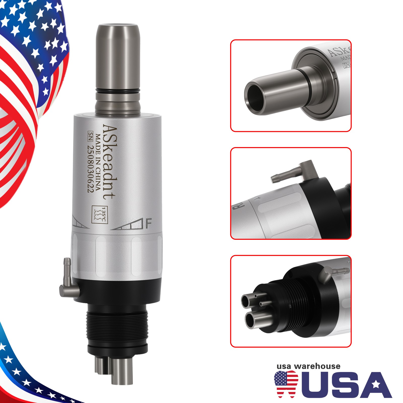 DentalLow Speed Handpiece Straight Contra Angle Motor 4/2Holes/Hygiene Handpiece