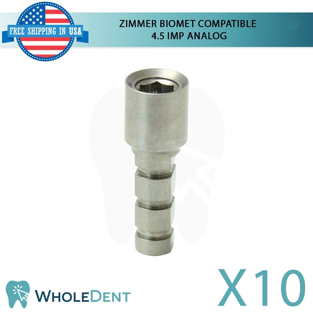 X10 Analog Compatible With Zimmer Biomet® 4.5mm WP Int Hex Component Dental