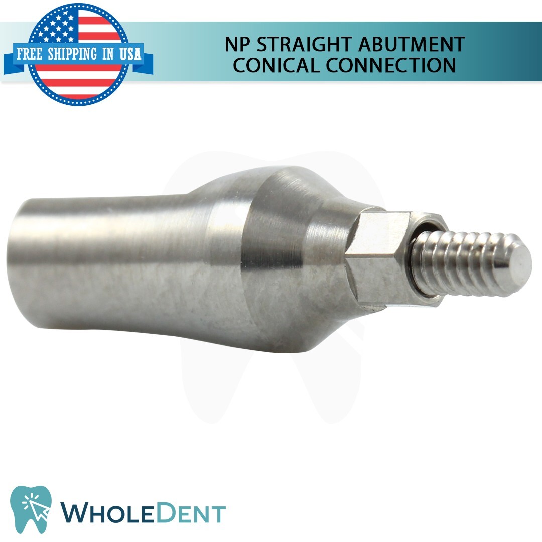 10x NP Conical Connection Straight Abutment Titanium Dental Ø3.5mm