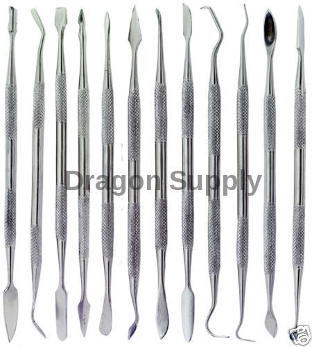New Set of 12 Dental Picks Probe Wax Carver- Stainless Steel * US SHIPPER *