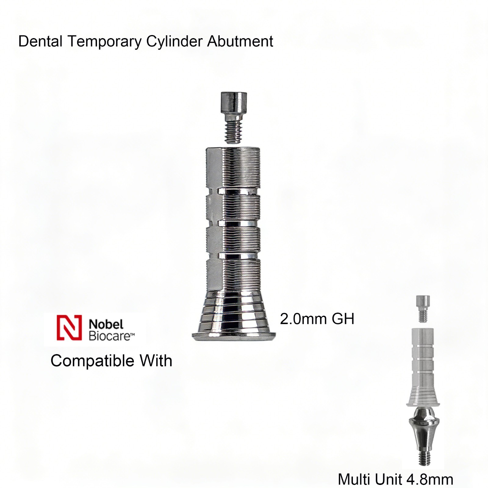 Hiossen/Nobel/Straumann/ITI Ti Temporary Cylinder MU Sleeve Multi Unit Abutment