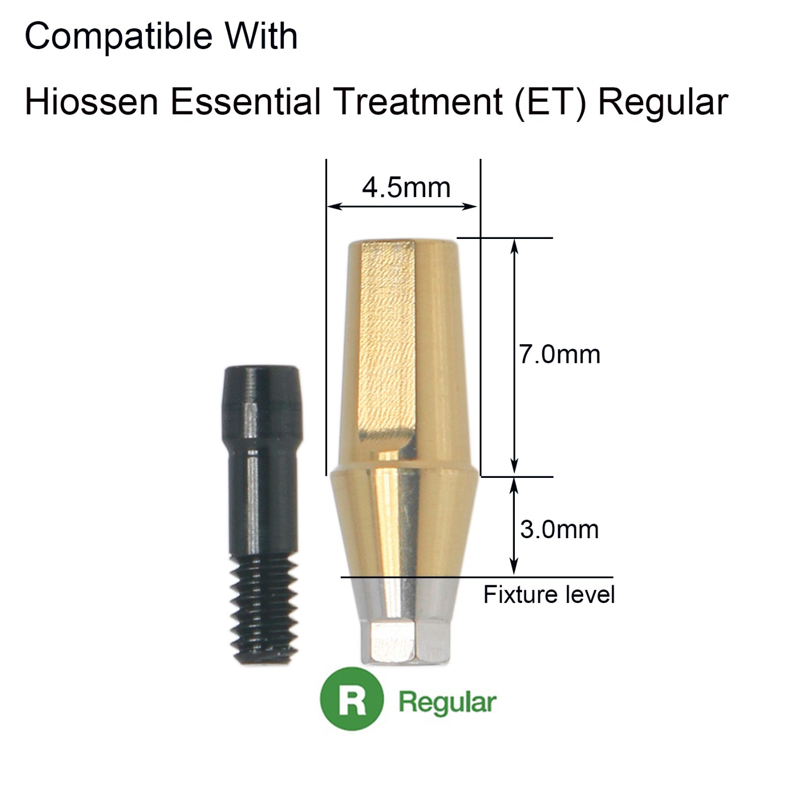US 5Pcs Regular Titanium Straight Transfer Abutment Fit Osstem Hiossen