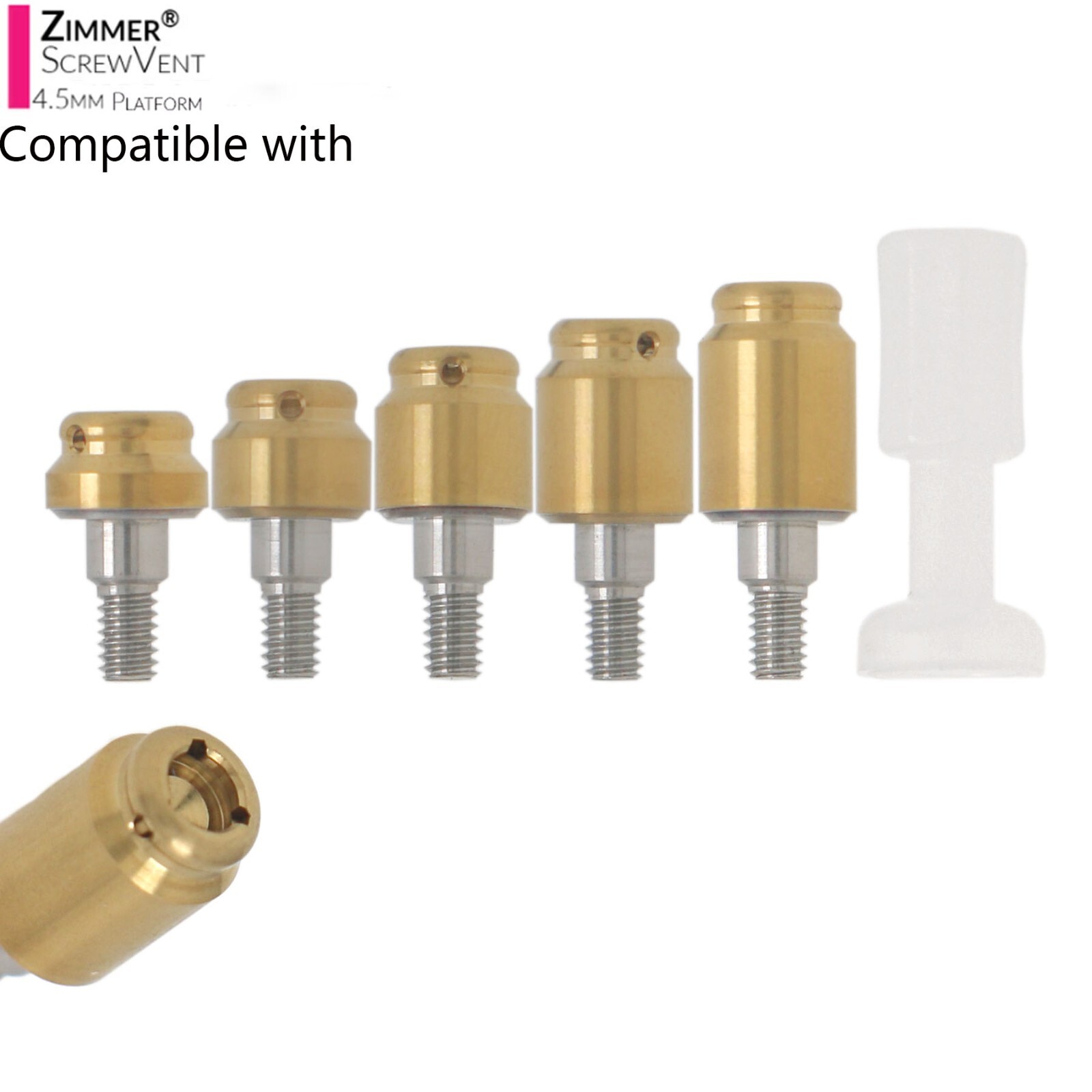 Hiossen/Nobel/Bego/Zimmer TSV/MIS Implants Tapered Locator Attachment Abutment