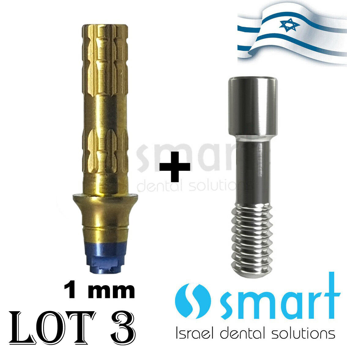 LOTx3 Straight Temporary Abutment MIS conical V3 NP Fit HEX