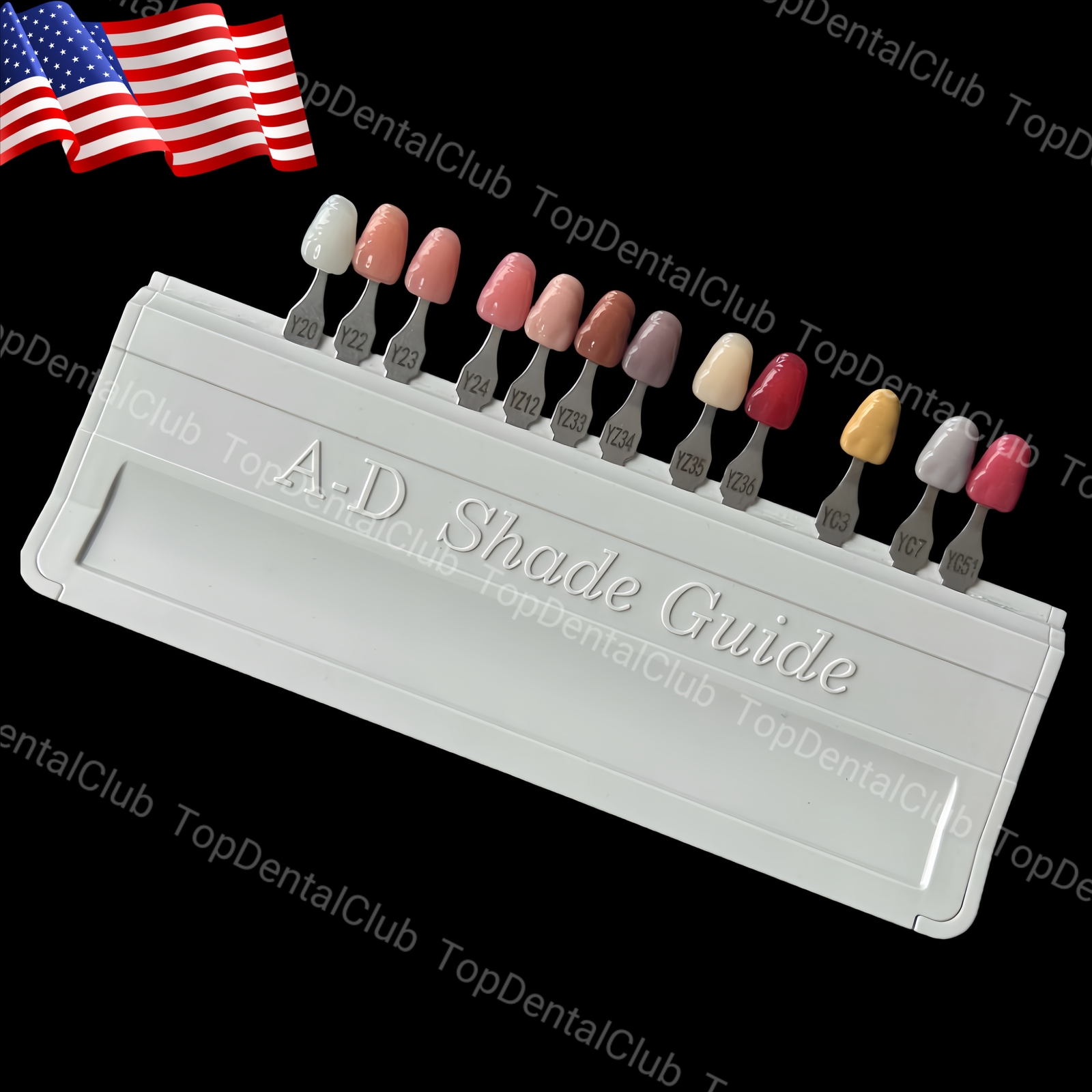 USA STOCK Dental Gingiva Aesthetic Composite Resin Pink 3D Gum A-D Shade Guide