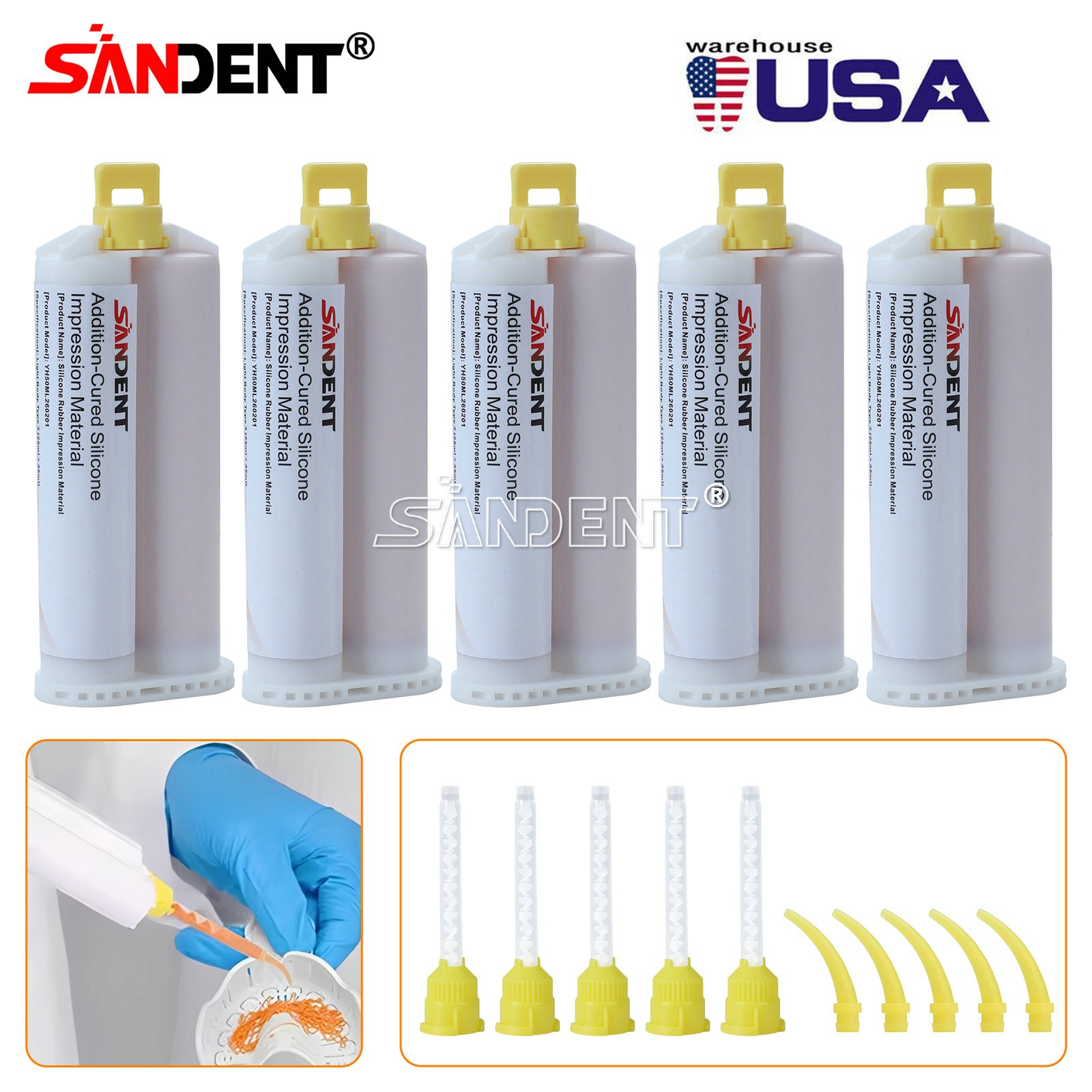 Dental Light Body Fast Rapid Set Dental Impression Material 25ml+25ml VPS PVS
